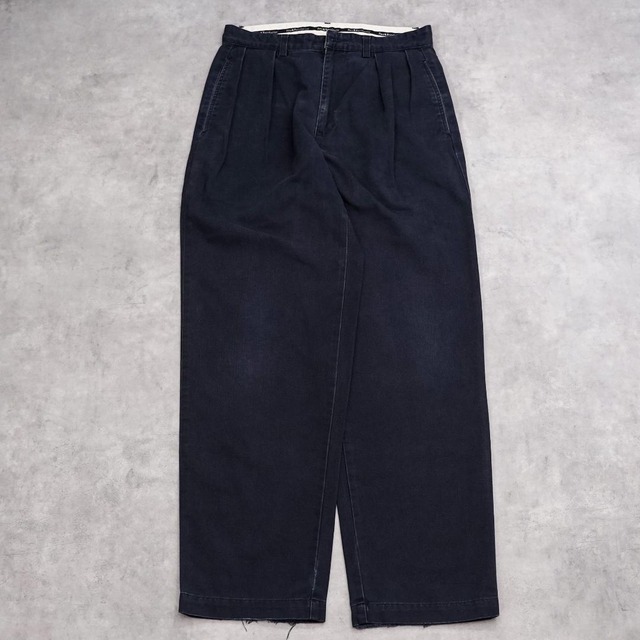 ポロ ラルフローレン W30 ポロチノ 古着 チノパン 90s 紺 20423