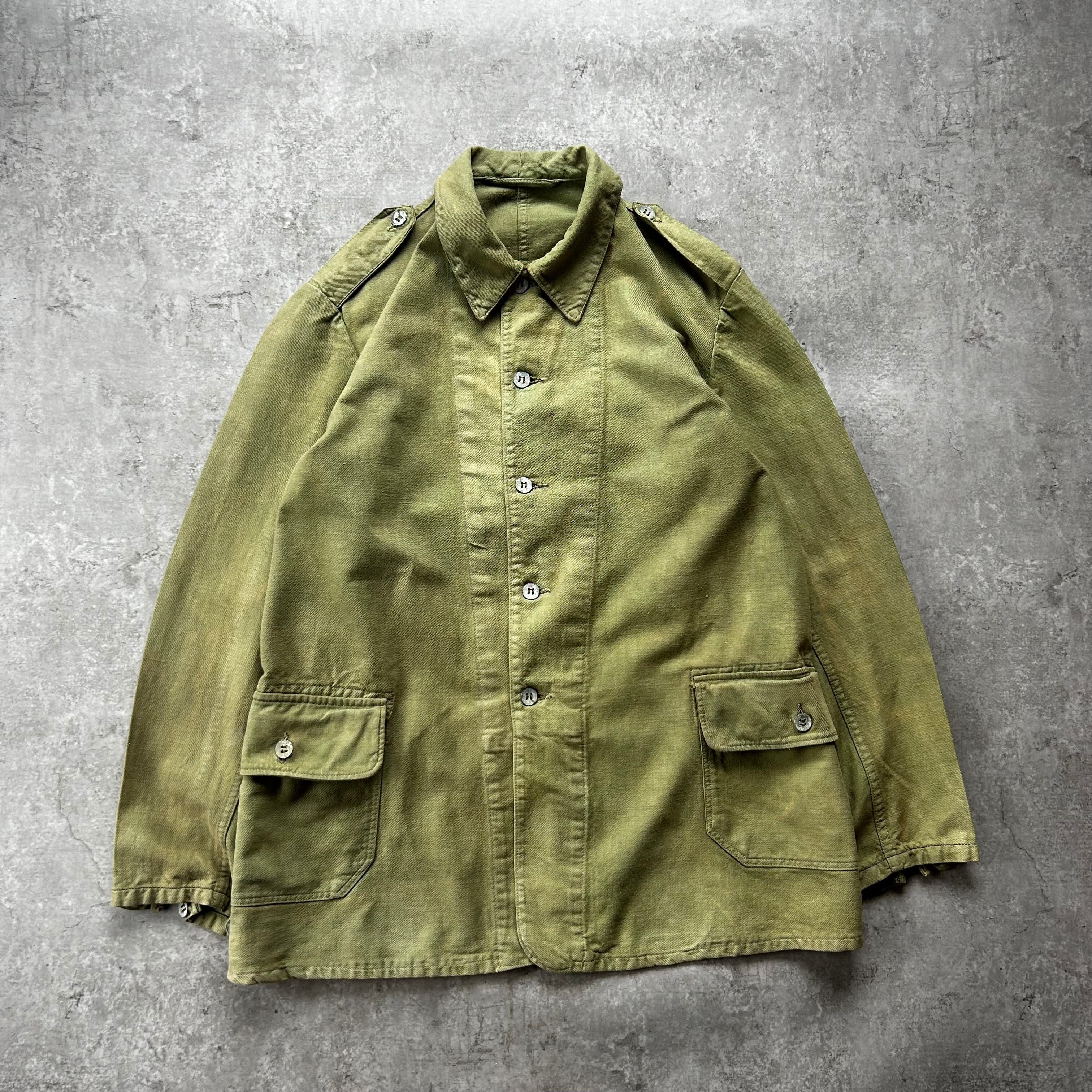 50s ハンティングベスト ハーフムーン ベルギー軍 ブラッシュカモ柄 XL