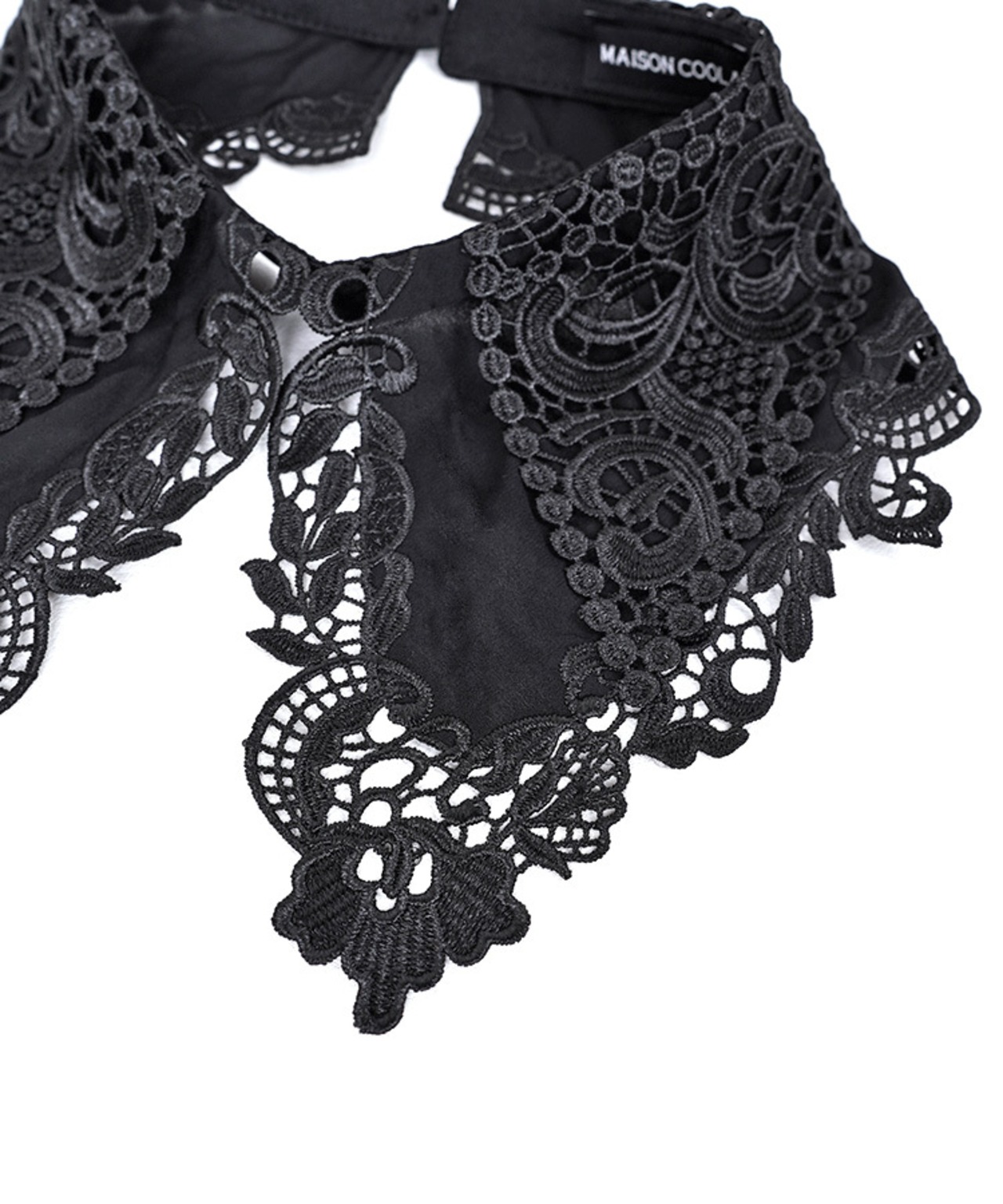 【直営限定ITEM】レース×シフォンビッグフェイクカラー (WHITE)　48502H