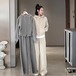 春秋 セットアップ 運動 スウェット 長袖 ジャケット アウター パーカー ワイドパンツ ストレート 高級感　 パンツ ゆったり カジュアル レディース スウェット