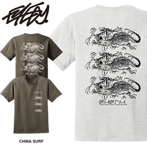 【eye-452ss】EYEDY アイディー CHINA SURF ショートスリーブTシャツ メンズ レディース ユニセックス 大きいサイズ WHTIE BLACK ホワイト ブラック ブ半袖