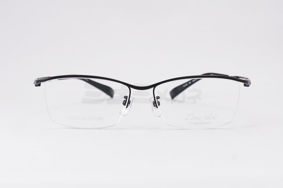 Line Art メガネ XL1872 BK スクエア ブロー ナイロール サーモント
