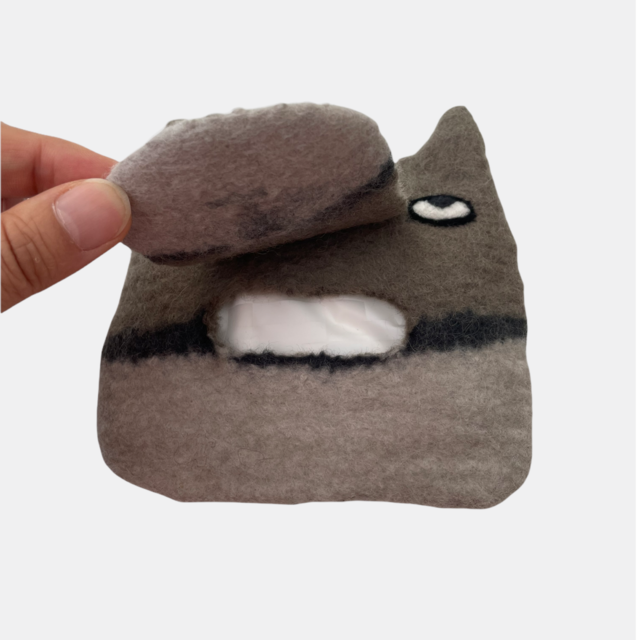 羊毛フェルト ティッシュケース チベットスナギツネ Jolie Saison 29