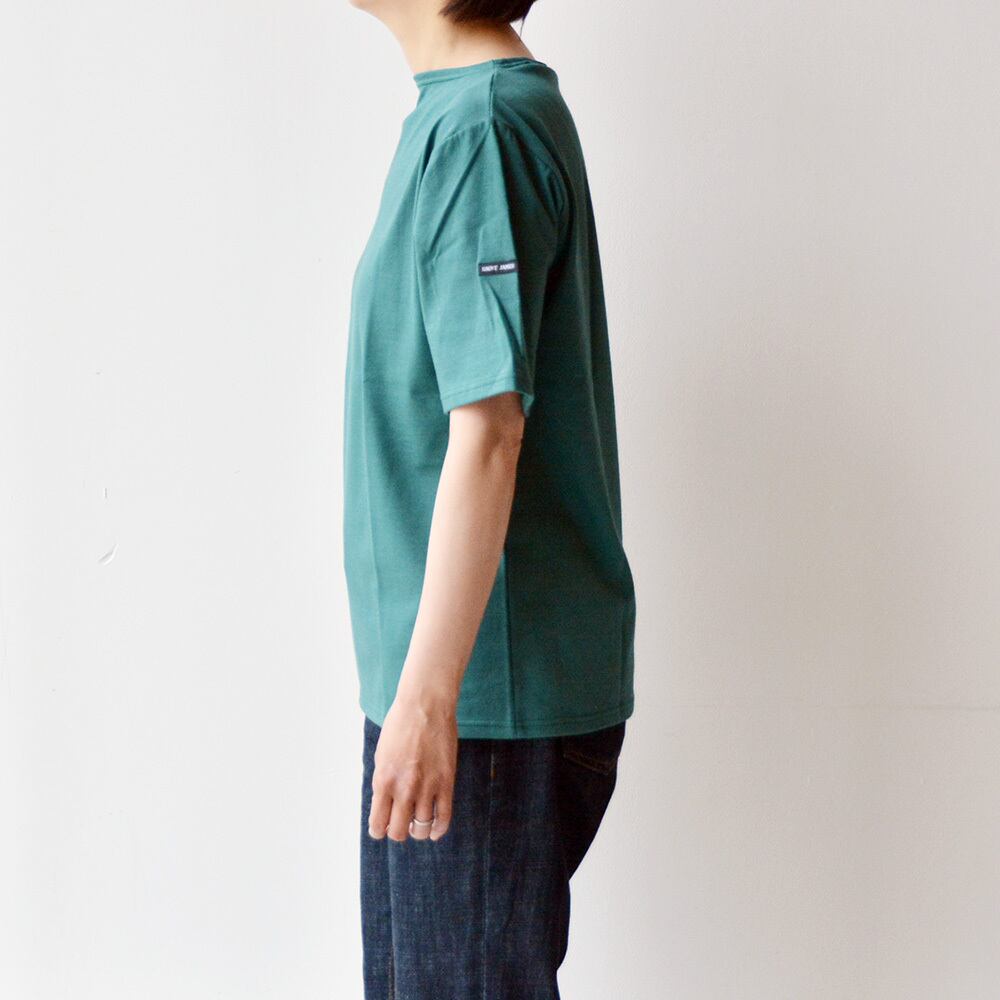 セントジェームス SAINT JAMES 薄手無地シャツ半袖(PIRIAC)FOREST T3