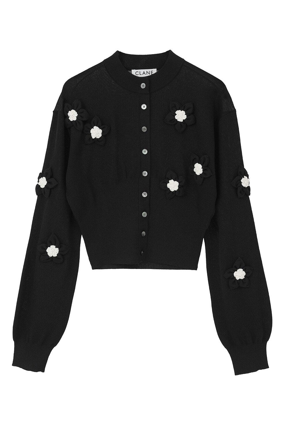 CLANE FLOWER MOTIF KNIT CARDIGAN | FLICKA ASHIYA