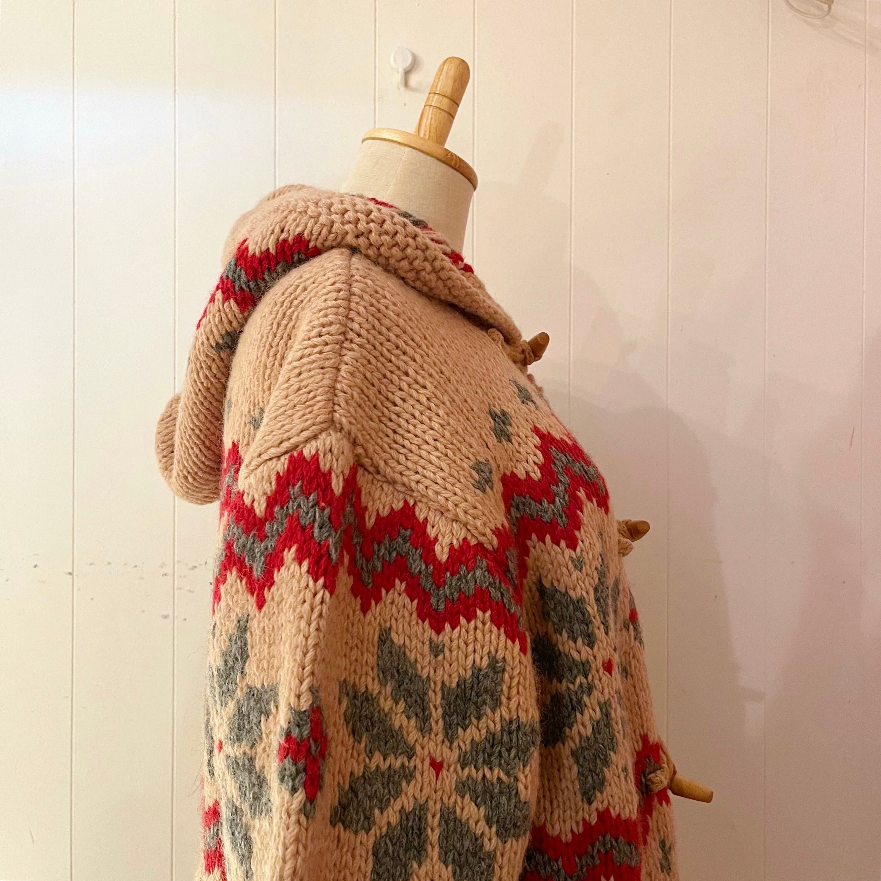 snowflake cowichan knit hoodie