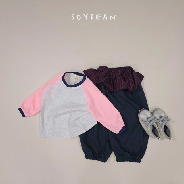 《送料無料》予約:チェックスカートジョガーパンツ【soybean】※ジュニアサイズ