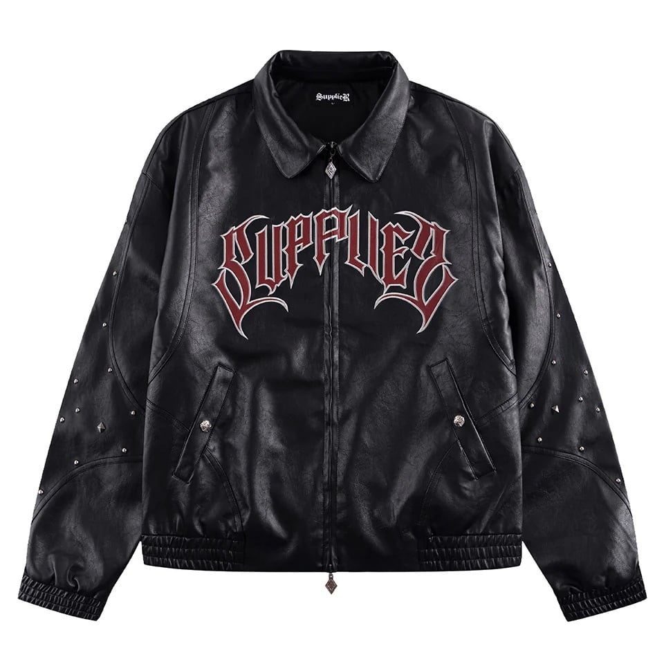 【supplier】Studded Faux Leather Jacket【サプライヤー】