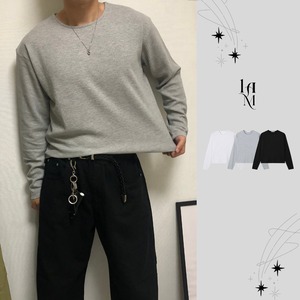 Cropped Waffle Long Sleeve Knit (3color)