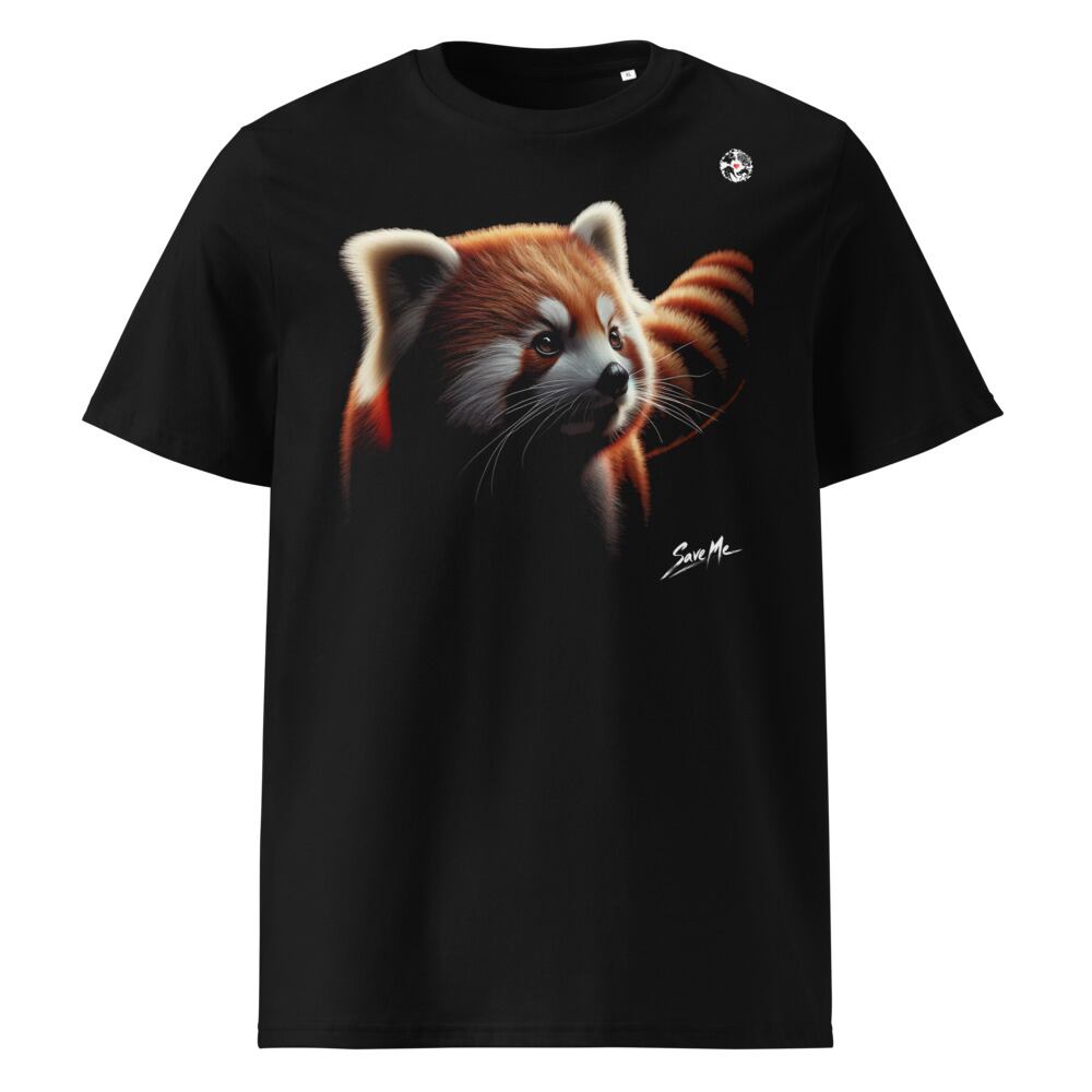 SavemeTシャツ レッサーパンダ】 ユニセックス オーガニックコットン