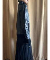 mode black pigskin jacket-5050-11