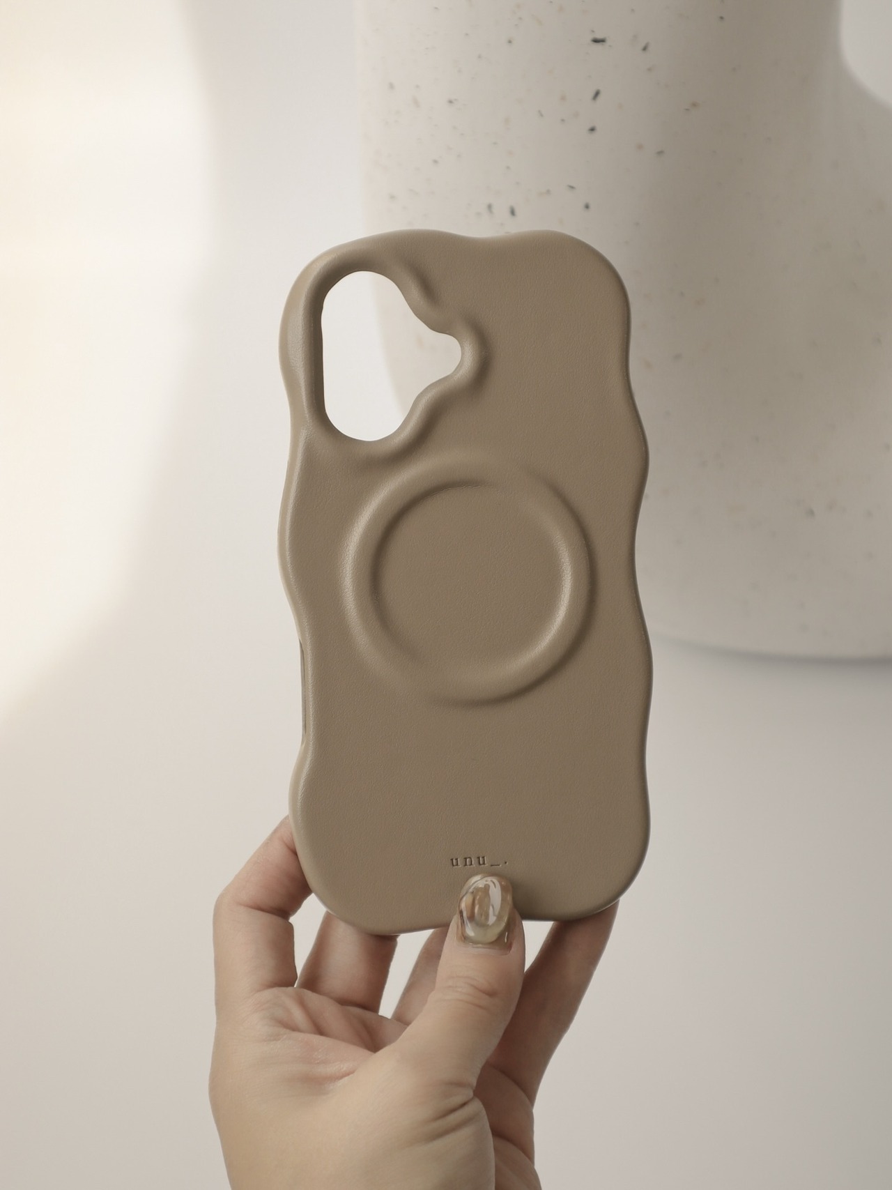 melty leather（mag/beige） - 4
