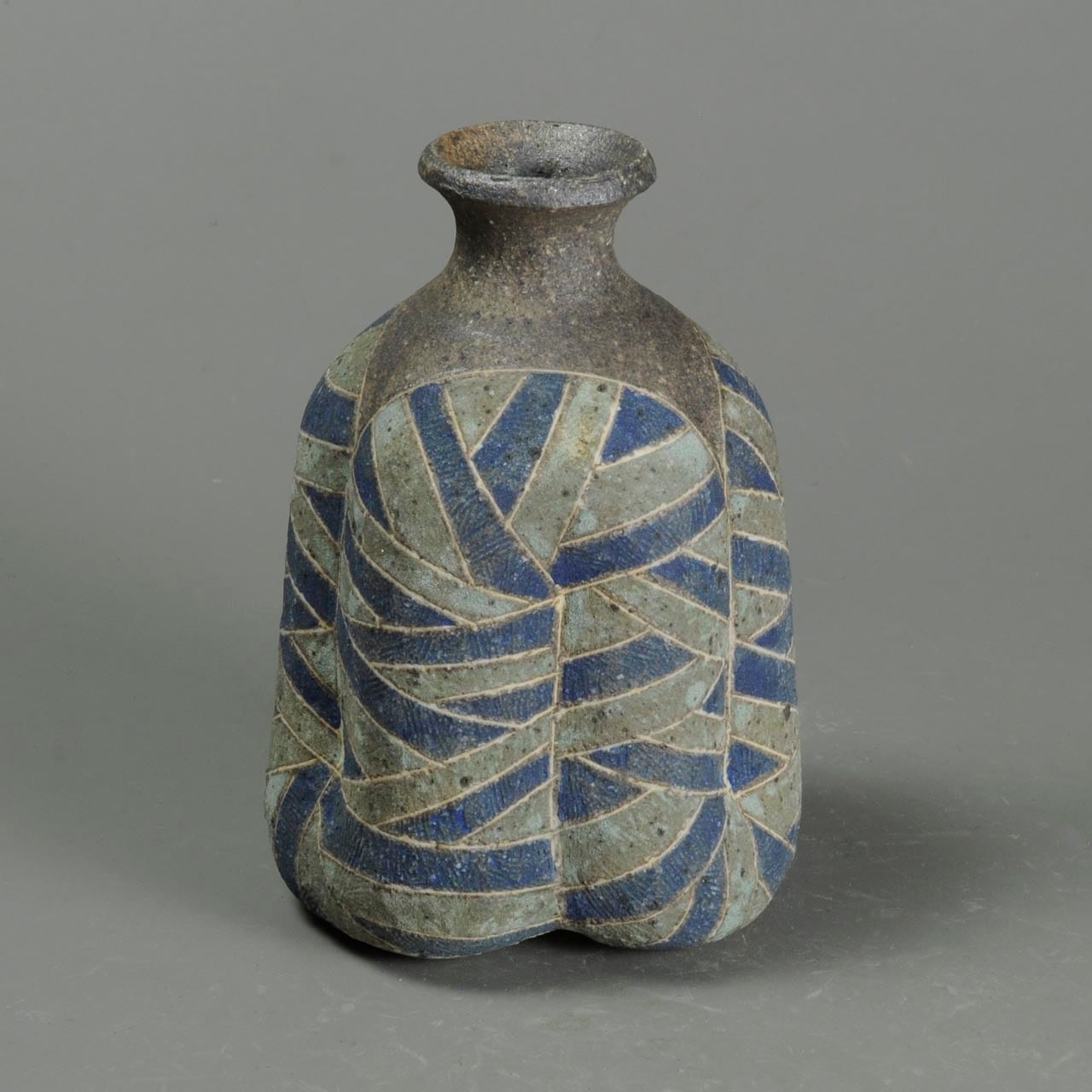 炻器 象嵌徳利 焼き締め Sake bottle 8-4 | 陶芸家 竹内真吾