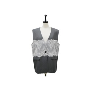 Lace docking tailored vest