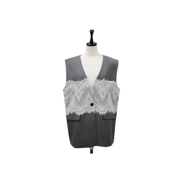 Lace docking tailored vest