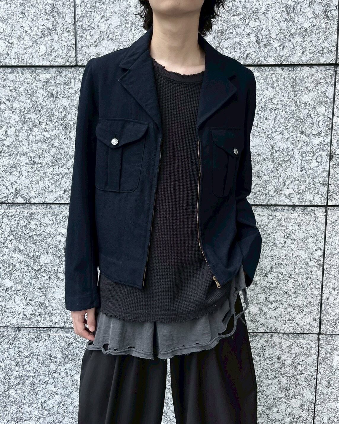 60s Firefighter Academy(USA)Zip-up Wool Blouson