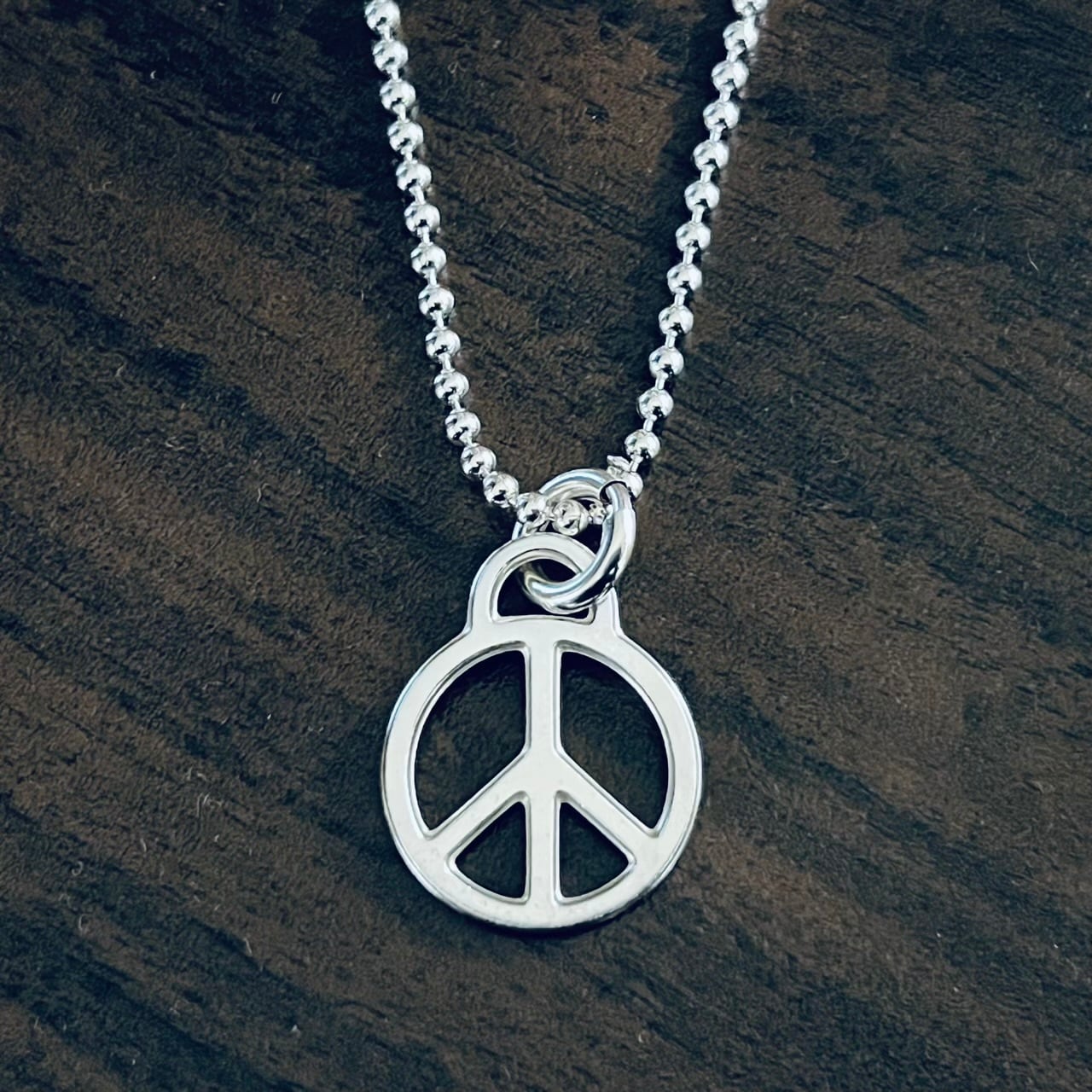 OLD TIFFANY & CO. Peace Sign Large Charm Necklace Sterling OLD TIFFANY & CO. Peace Sign Large Charm Necklace Sterling