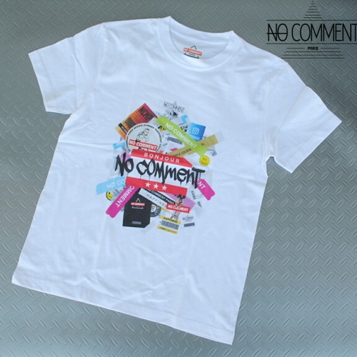 NO COMMENT PARIS ノーコメント パリ Tシャツ 半袖 クルーネック Tシャツ メンズ 2023年モデル 正規販売店 NC-T012 ホワイト