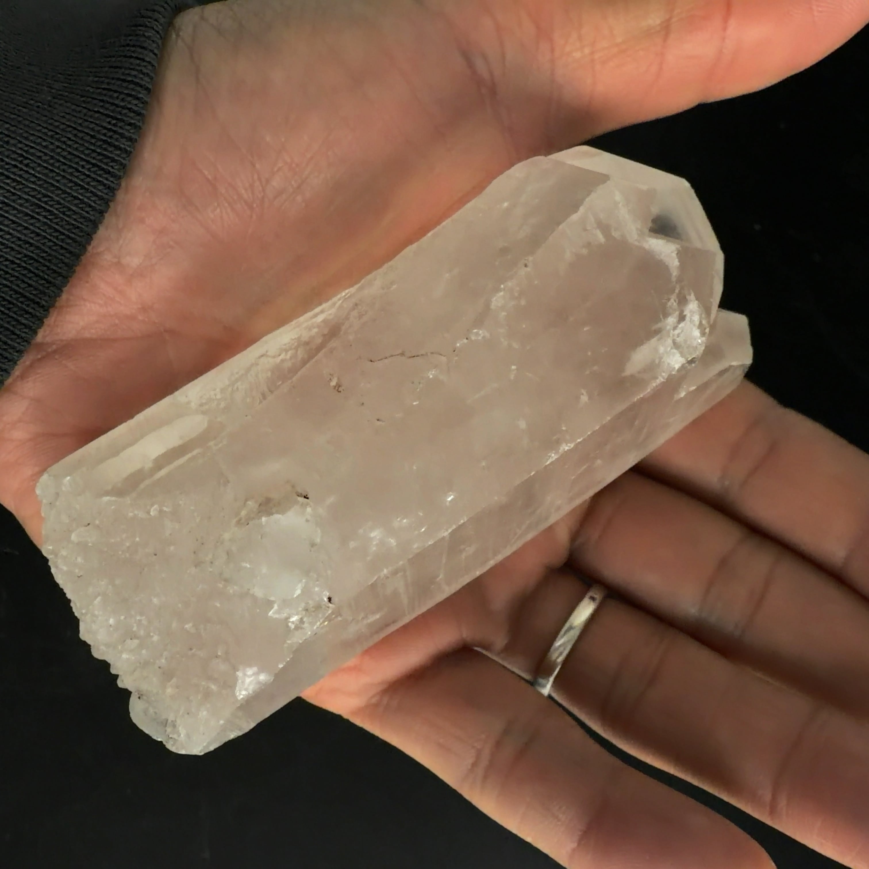 E33061】セルフヒールド 両錐 水晶 クォーツ ヒマラヤ水晶 ヒマラヤ産