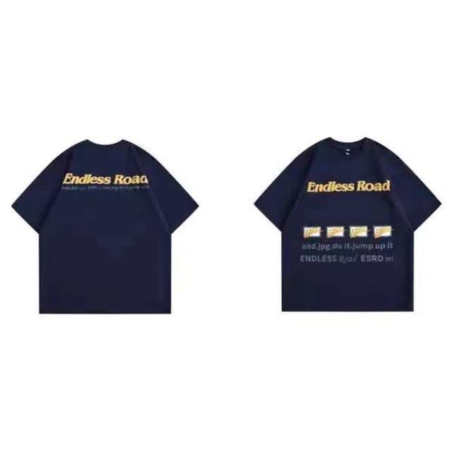 エンボスレタリングルーズフォルムTシャツ 1col   R02090