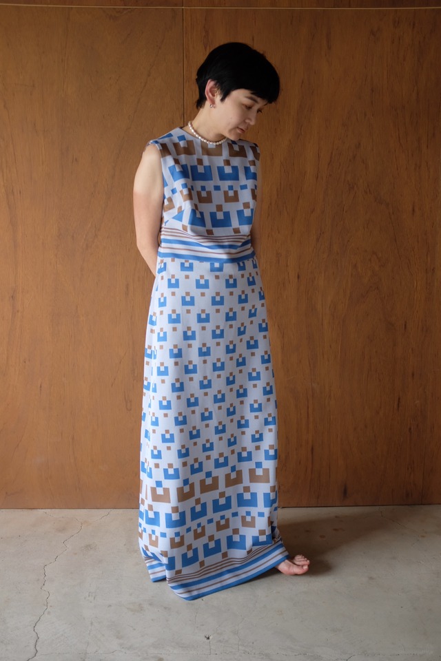 [vintage] French vintage maxi dress