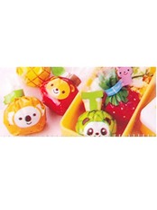 トルネ へんしんおにぎりラップ フルーツ&アニマル 15枚入 (5柄各3枚) 商品サイズ(約):180x180mm商品重量(約):43g P-3002