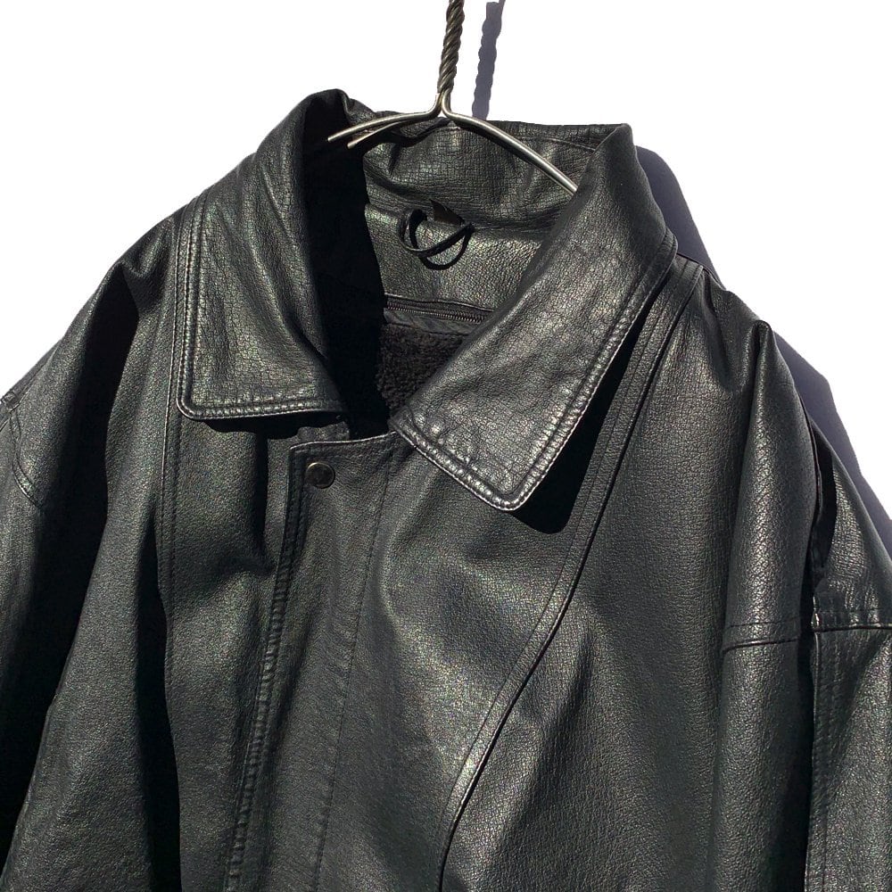 80s vintage ITALY製 silhouette jacket Vintage Big Silhouette Leather Jacket [1980s] [SERGE PLATINI Made