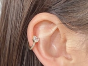 ハートカットイヤーカフ( ゴールド / シルバー)