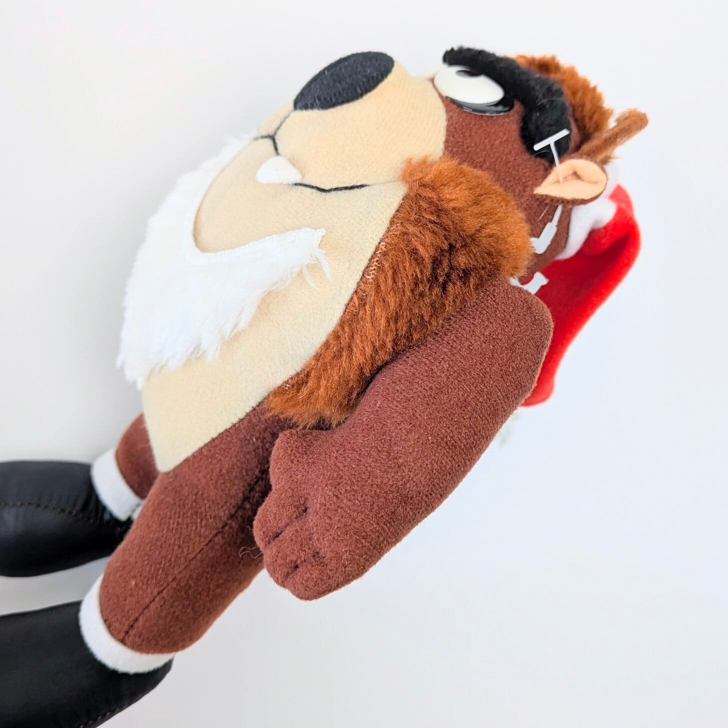 ☆VINTAGE 1992☆【 Looney Tunes ( ルーニーテューンズ )】1992 McDonald's Christmas Tasmanian Devil TAZ Stuffed Plush Looney Tunes タズマニアンデビル / マクドナルドクリスマスミールトイ / プラッシュ / ぬいぐるみ / オーナメント〚アメリカン雑貨 アメトイ〛