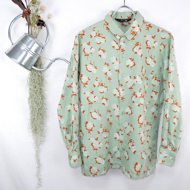 [M] Retro Flower Pattern Shirt | レトロ 花柄 シャツ