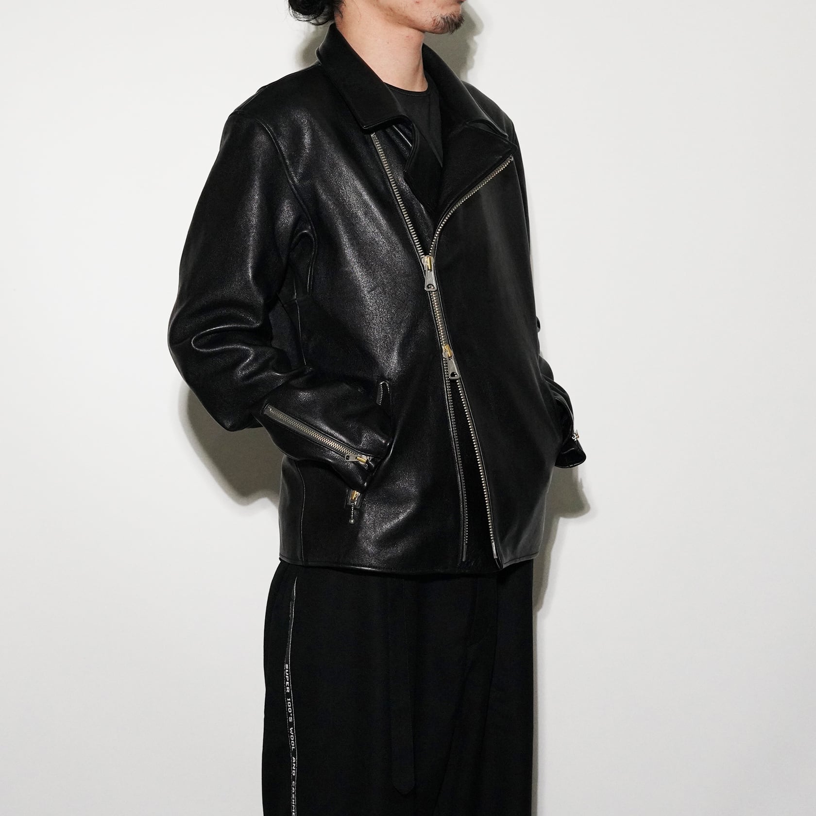 Double Riders-Lamb 〈Black〉 | No,No,Yes ! Leather Tailor Tokyo