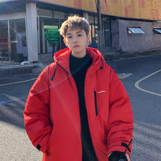 予約販売】ダウンジャケット アウター ショート丈フード ハイカラー