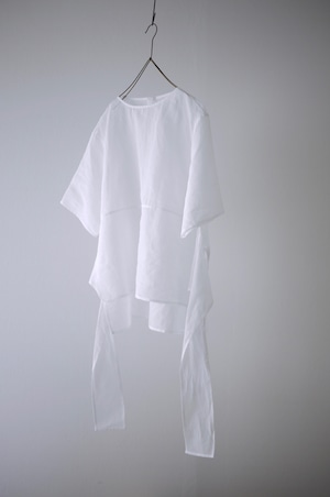 TENNE HANDCRAFTED MODERN / organza half sleeve pullover（ WHITE ）