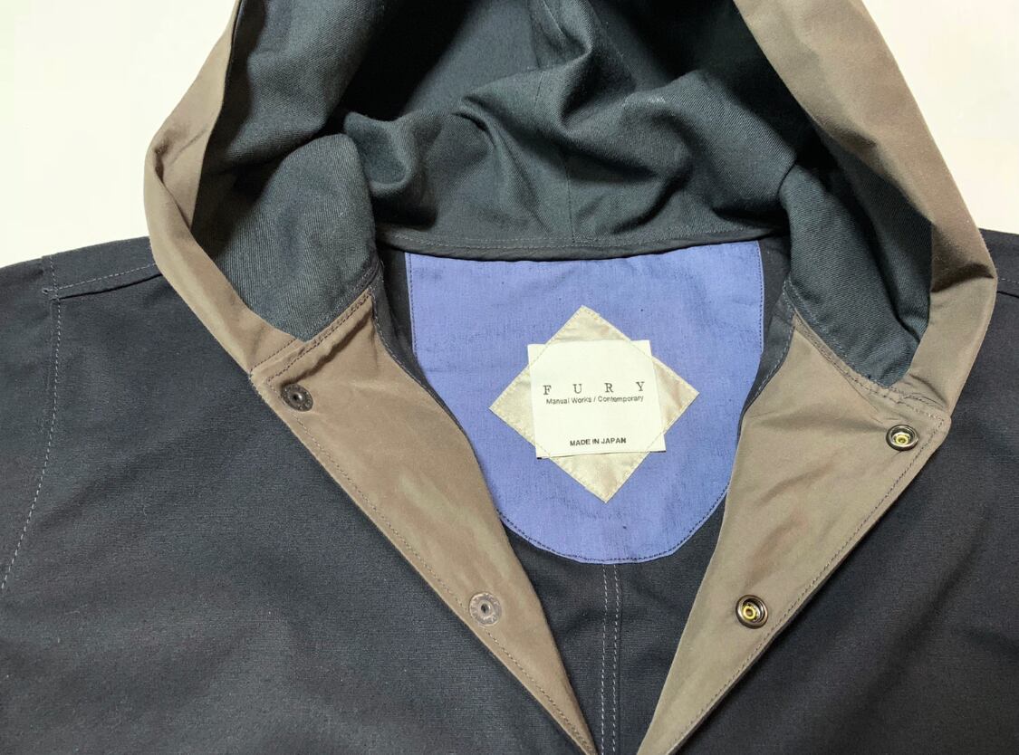 19SS 綿ナイロンプルオーバーマウンテンパーカー / Nylon cotton mountain pullover parker | 【FURY】Manual Works / Contemporary official web store powered by BASE