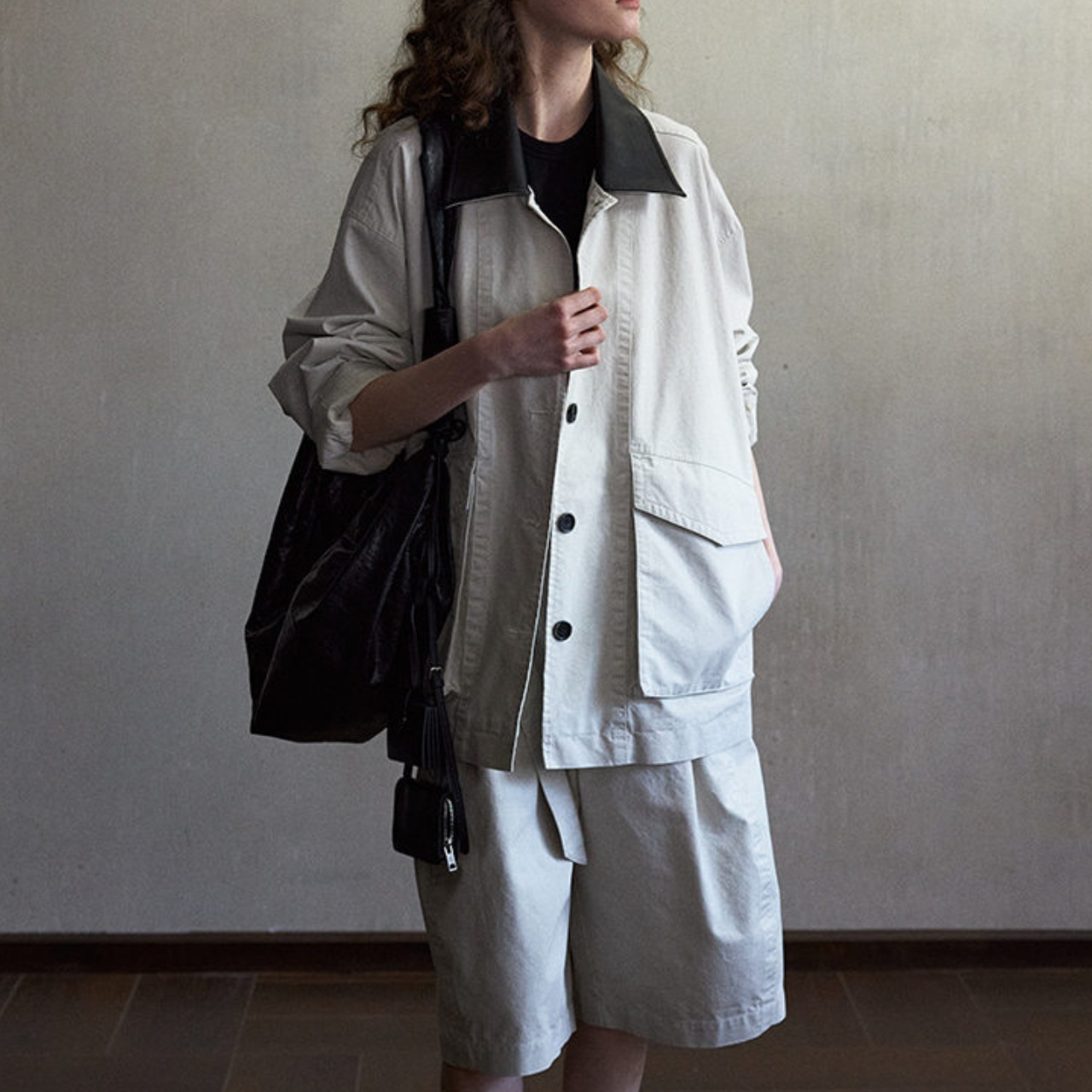 Shirt Collar Jacket T4346