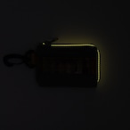 vibram card case (silver×orange) with orange glowing zip
