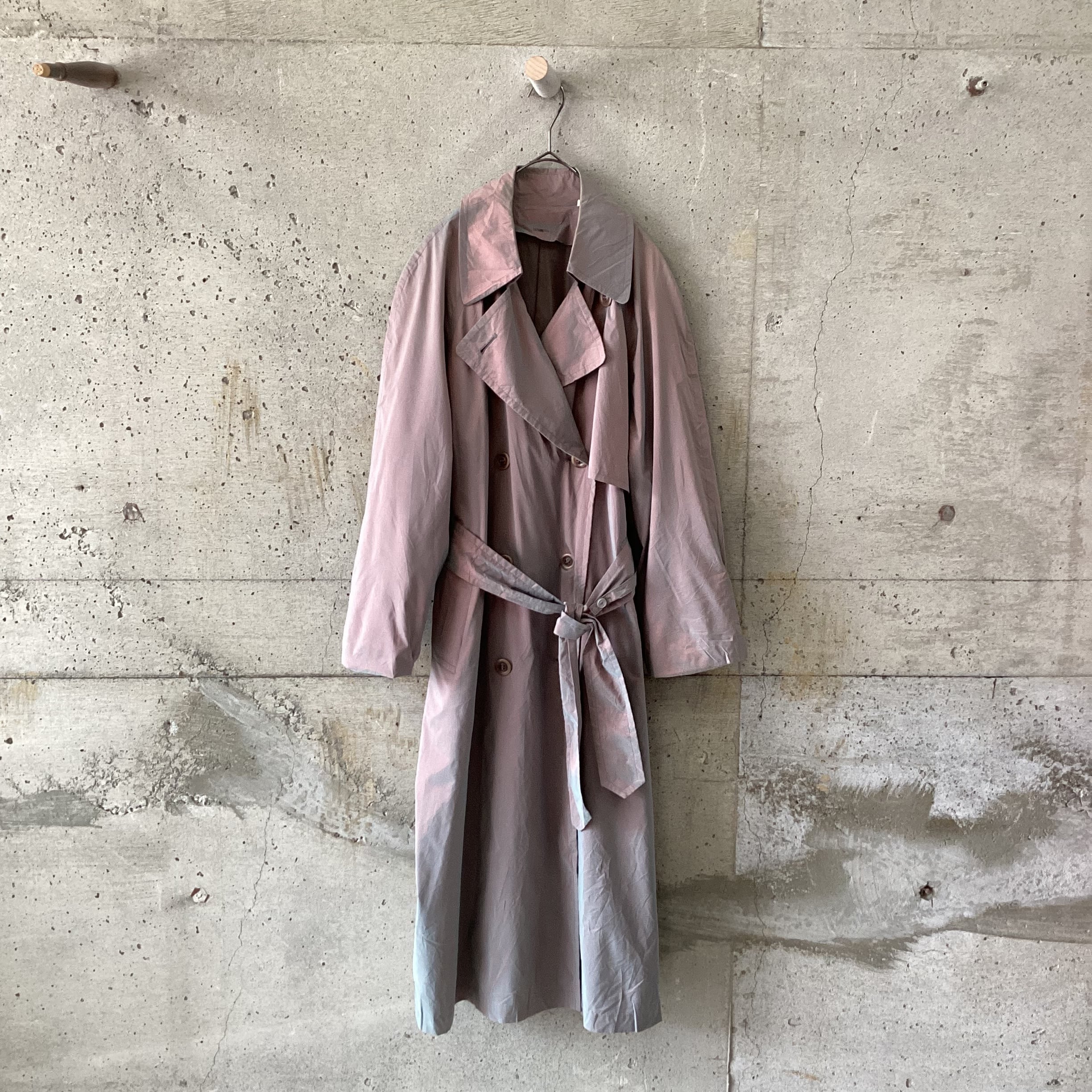 Iridescent trench coat