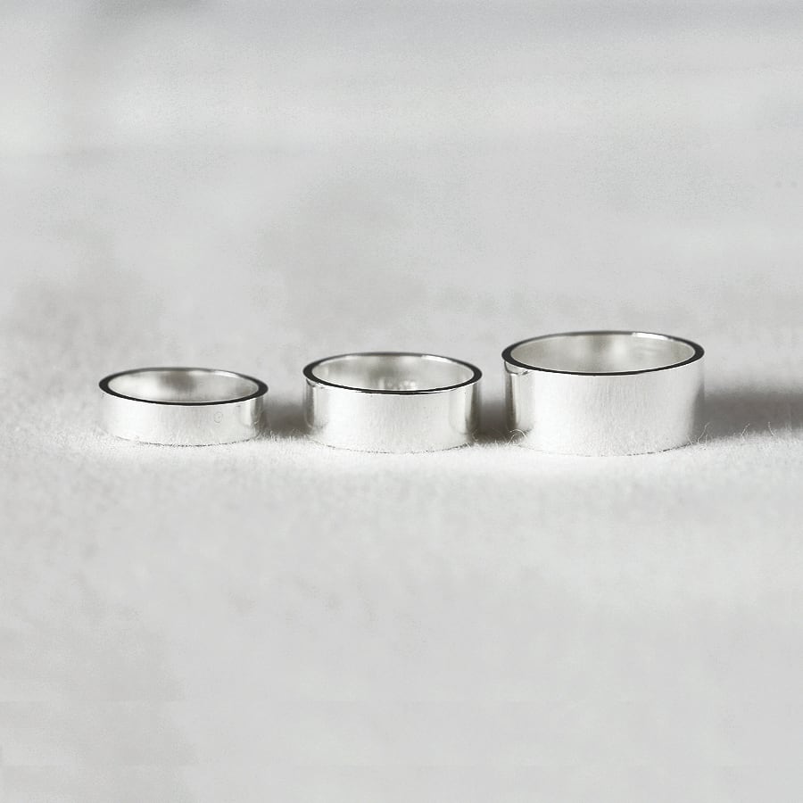 平打ちリング 7mm シンプル定番リング/シルバー925/指輪/リング 平打ちリング 7mm シンプル定番リング/シルバー925/指輪/リング
