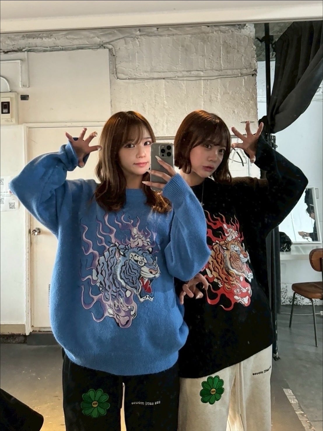 Fire Tiger knit/black | チュウカタベタイ