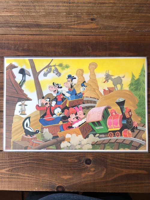 Disney Vinyl Place Mat '' IB HARDY''/ ランチョンマット プレースマット ミッキー  地図 map ビンテージ