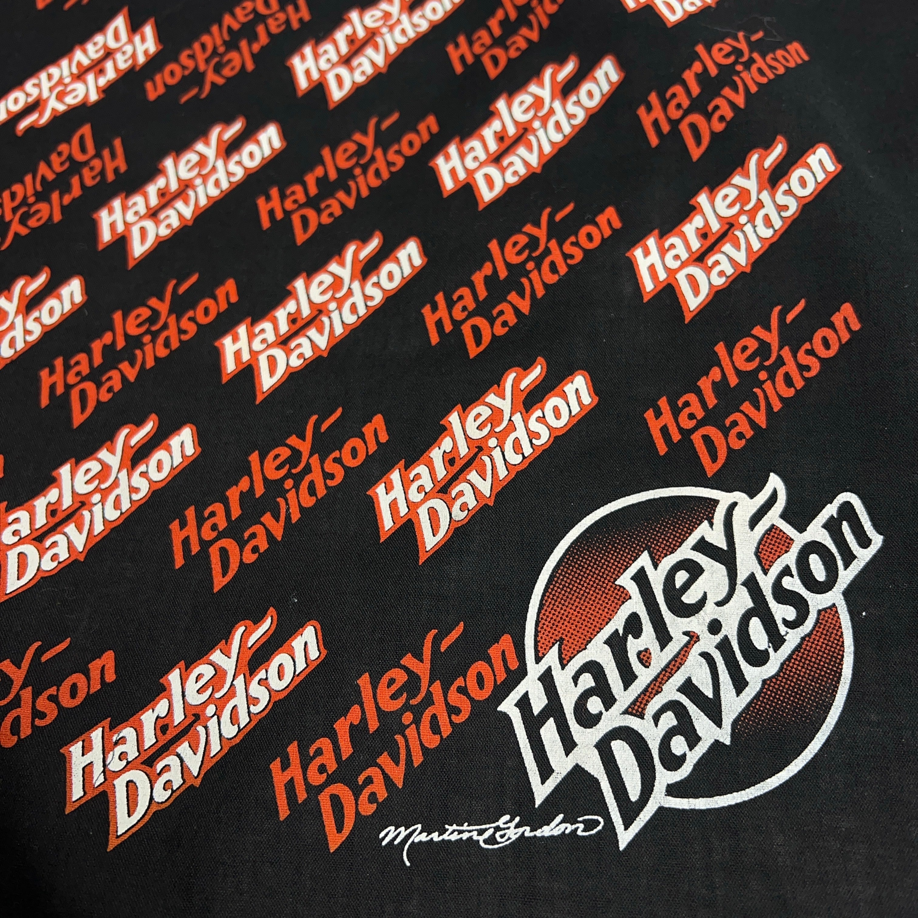 90's~ Harley-Davidson BLACK BANDANA 90年代 00年代 ハーレー