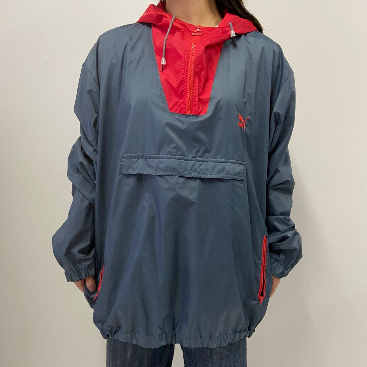 80年代 puma プーマ 目無し メッシュライナー ナイロン アノラック 