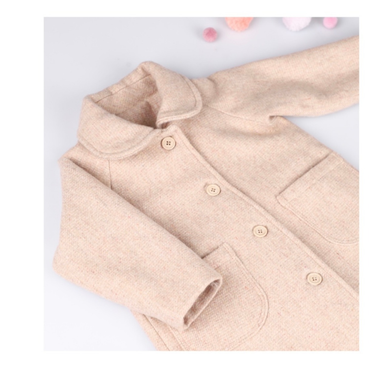 【予約】型紙のみ｜子ども用ラウンドカラーシングルボタンコート｜サイズ90〜150｜商用利用OK