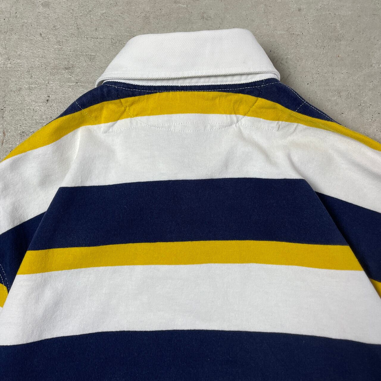 レアポロバイラルフローレン ボーダーポロシャツ ネイビー メンズ3XL