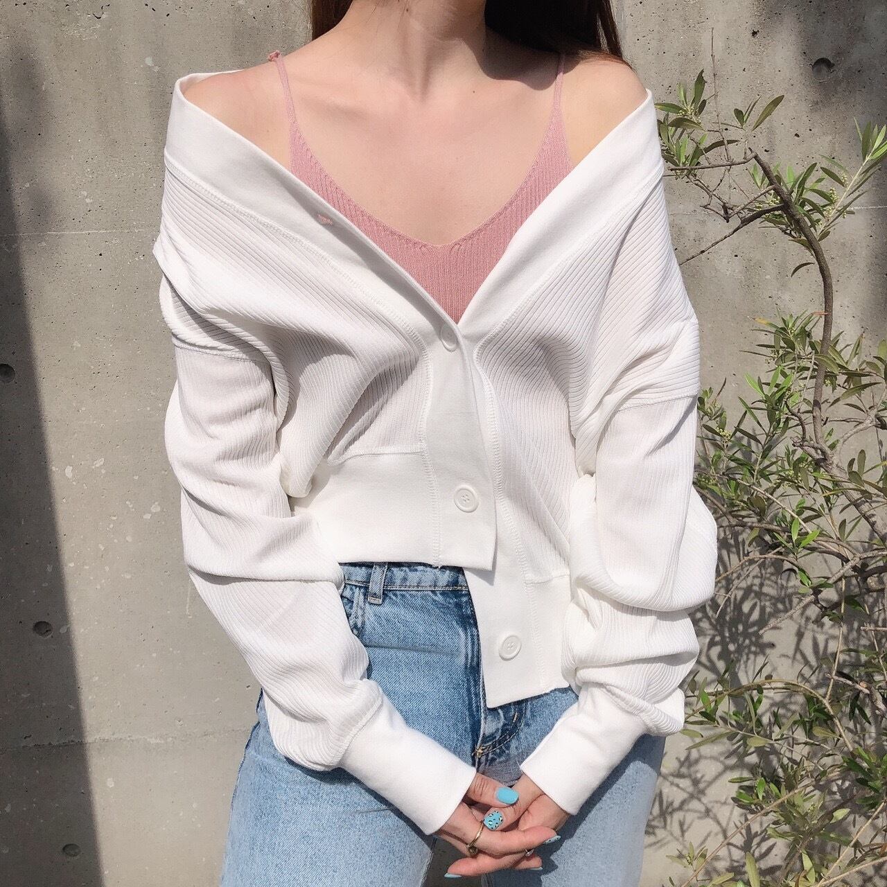 Over size basic cardigan(予約商品6月上旬発送予定)