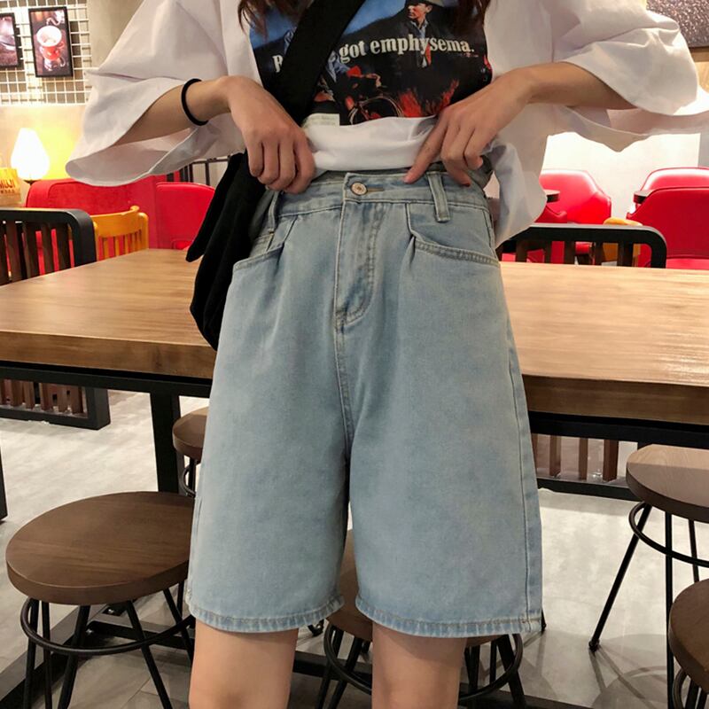 淡い色のストレート5点ジーンズ女性が2020年夏の新作パンツ学生オールマッチハイウエストパンツ YY-ファッション67629215237