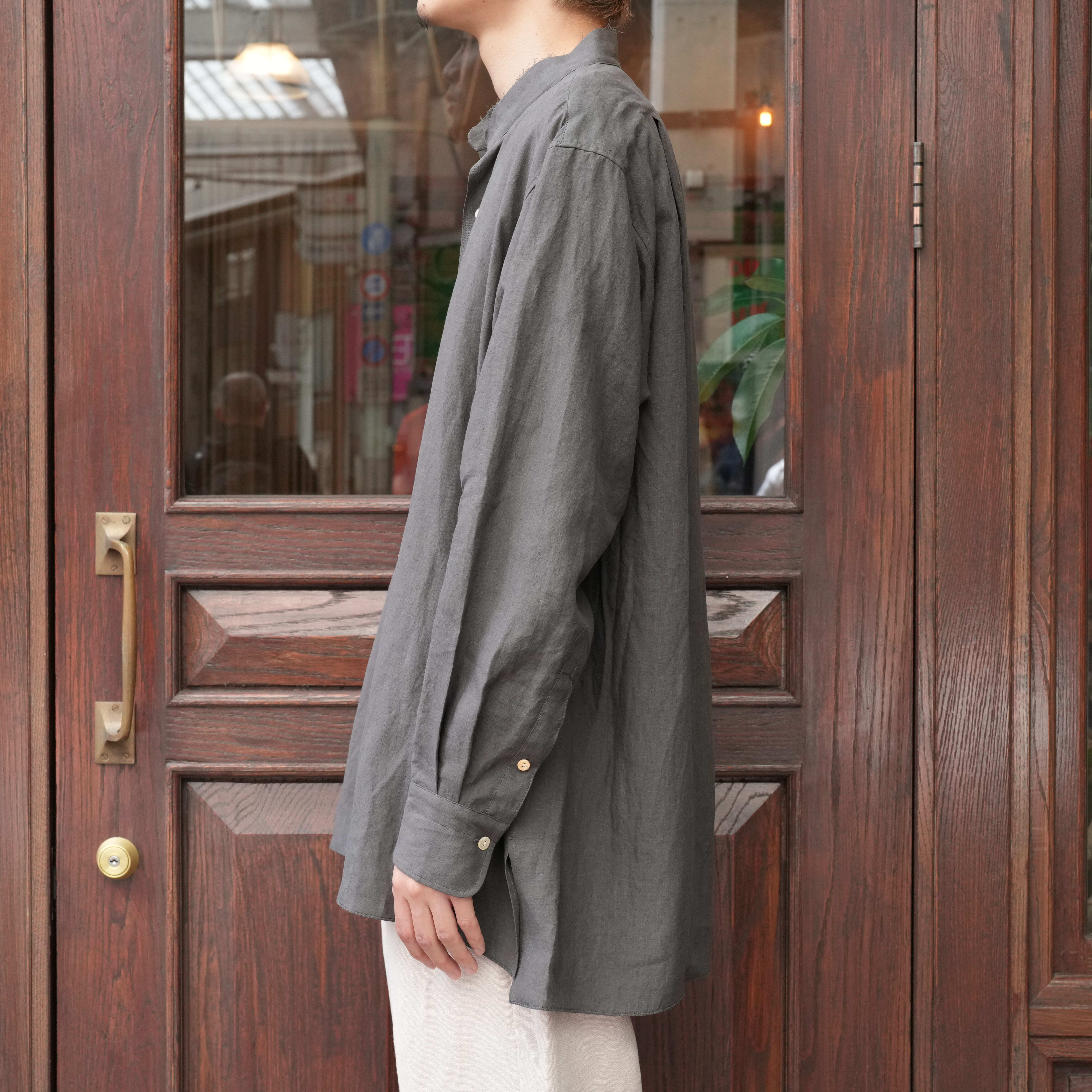 トップス MAATEE&SONS L/S HANDKERCHIEF HEMP SH MAATEE&SONS マーティーアンドサンズ】L/S HANDKERCHIEF SH MATT