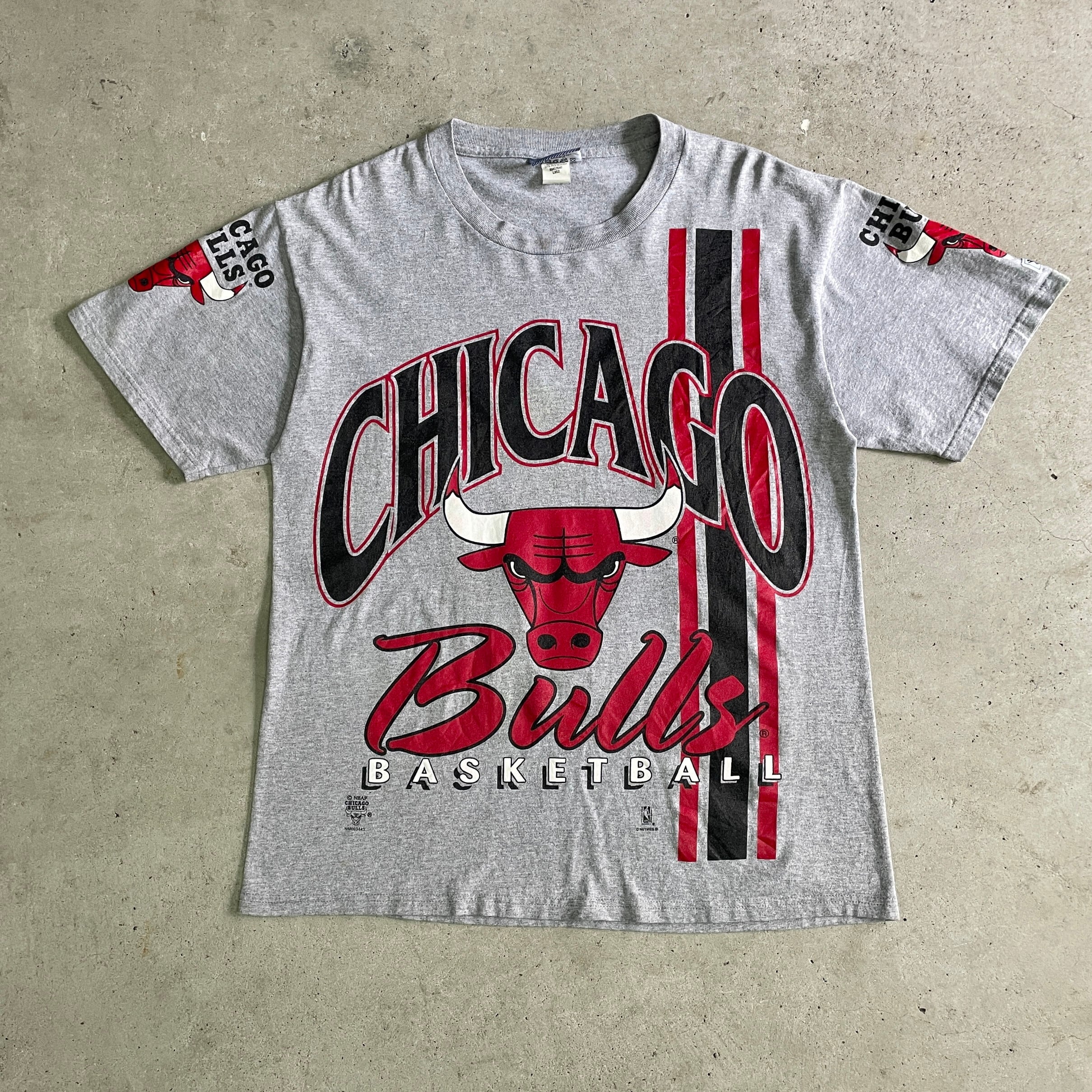 USA製 90年代 NBA シカゴ・ブルズ チームロゴ 両面プリントT