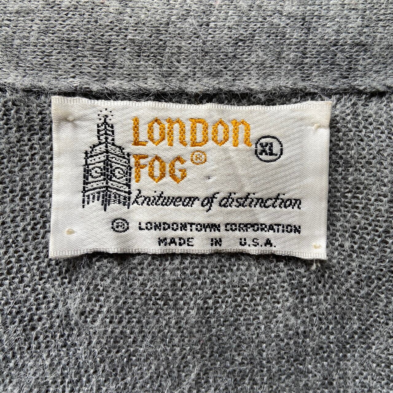 80年代〜 USA製 LONDON FOG ロンドンフォグ 無地 アクリルニット ...