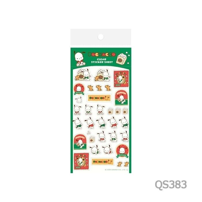 サンリオ×古川紙工 ポチャッコ・おやつ 透明シールシート CA06